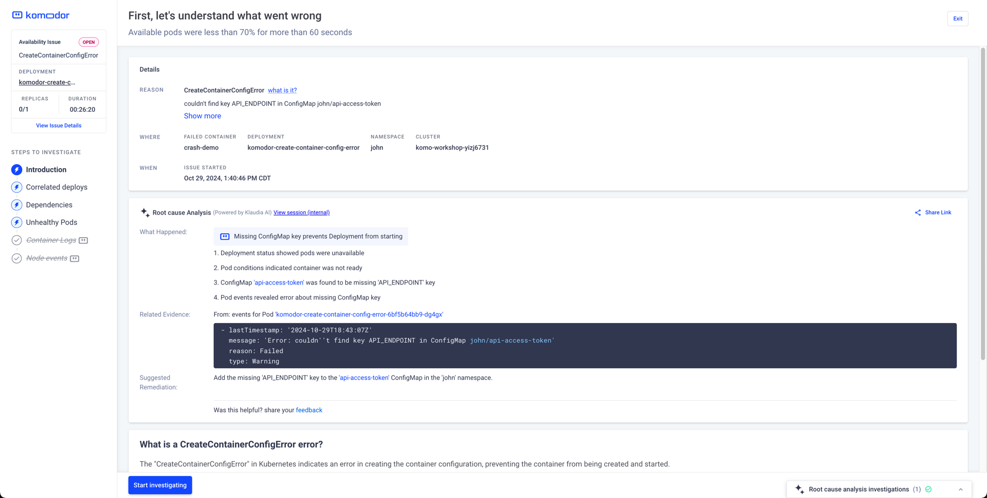 A screenshot showing the troubleshooting wizard Introduction